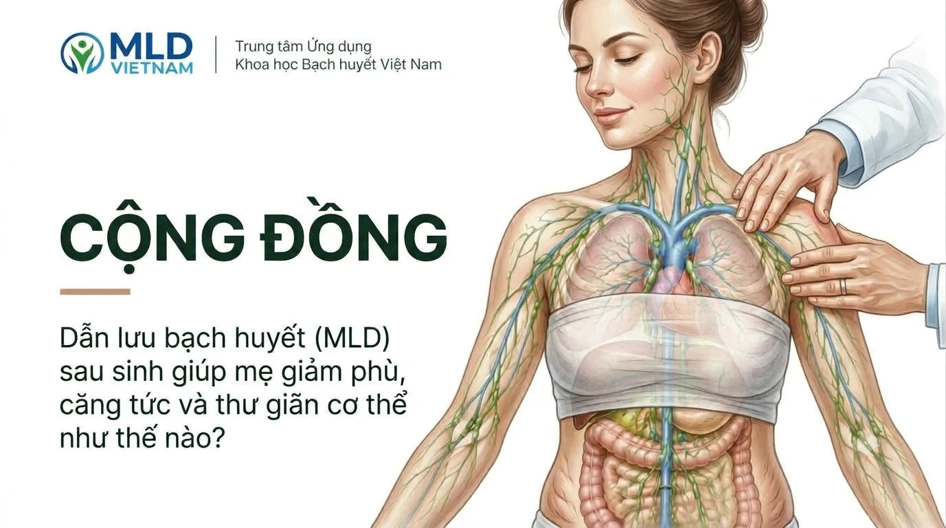 Dẫn lưu bạch huyết (MLD) sau sinh giúp mẹ giảm phù, căng tức và thư giãn cơ thể như thế nào?