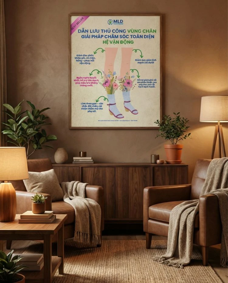 Tranh Dẫn Lưu Bạch Huyết Vùng Chân